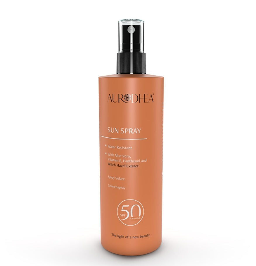 Spray Solaire SPF 50 - 150 ml
Enrichi en Hamamélis, Aloe vera, Panthénol et Vitamine E